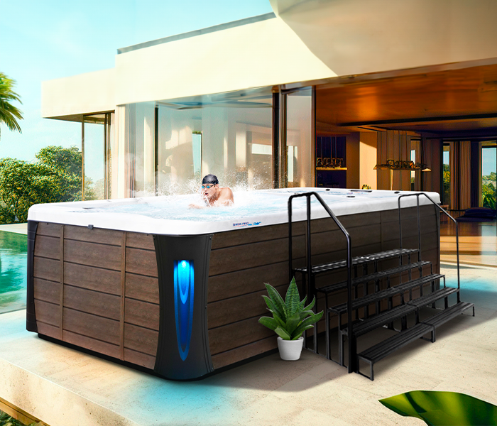 Calspas hot tub being used in a family setting - San Mateo